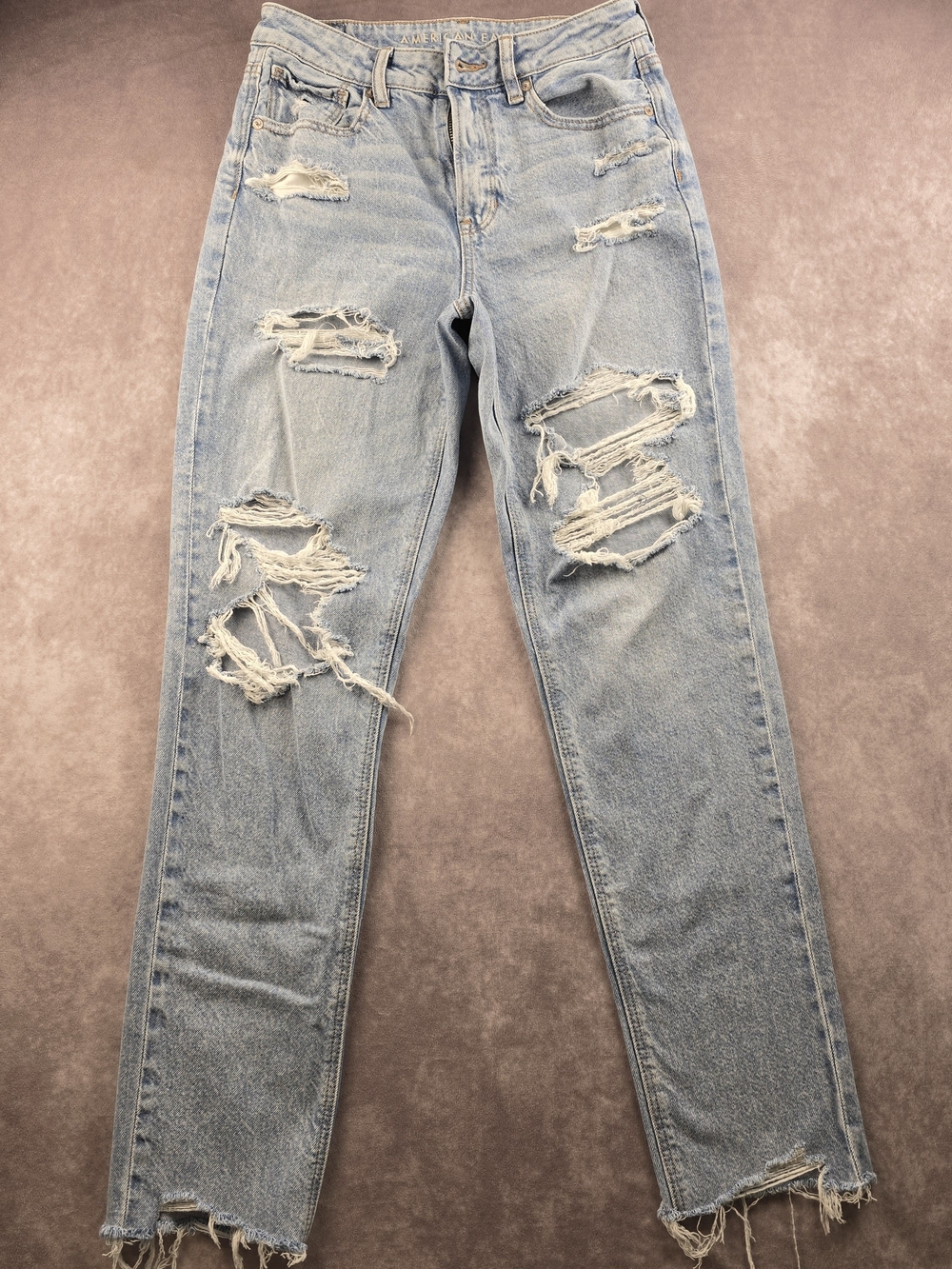 Light Blue Distressed Women's Jeans